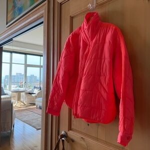 Free People Pippa packable puffer jacket hot watermelon
